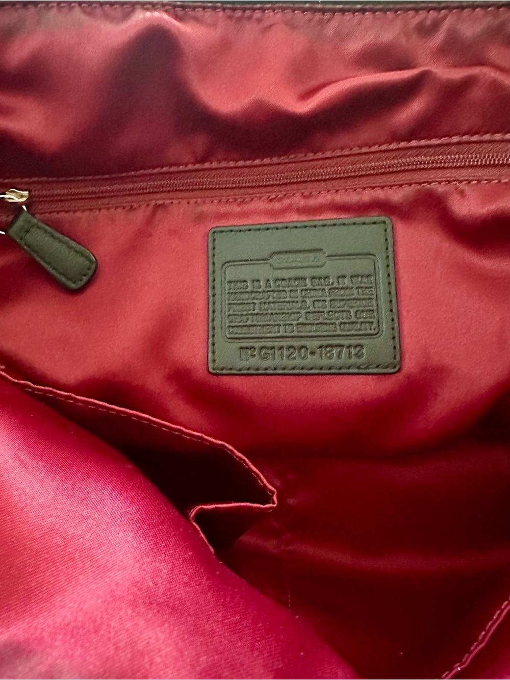 Coach Poppy Y2K 18713 Signature Sateen Tartan Glam Tote Red, Black White - Picture 6 of 16
